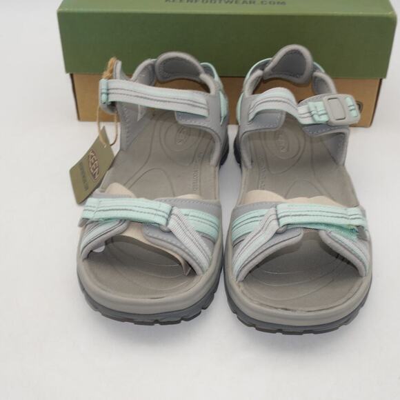 NEW KEEN Women's 6 Terradora II Open Toe Post Sandals Gray Teal Green - Picture 2 of 7